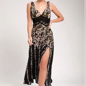 Free People Claire Lace Floral Maxi